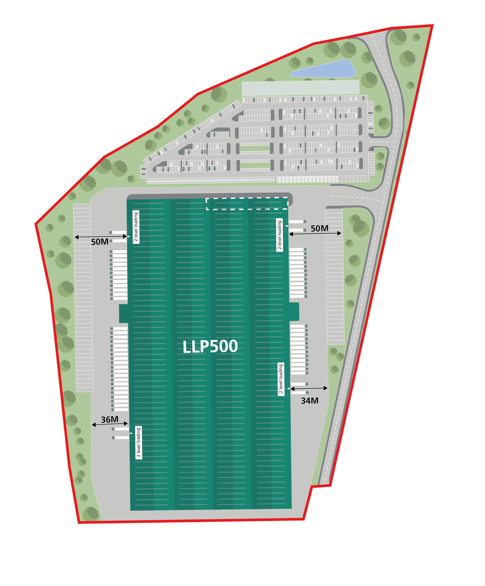 Site Plan 500,000 SQ FT