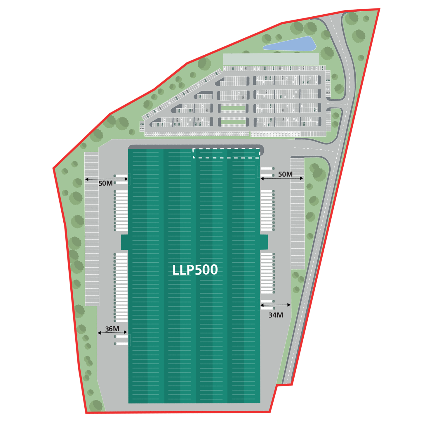 Site Plan 500,000 SQ FT